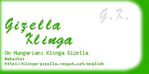 gizella klinga business card